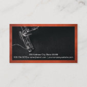 裁縫機 | ブラウンレザー縁ど 名刺 (裏面)