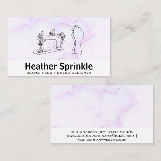 裁縫機 | マネキン 名刺 (正面/裏面)