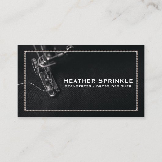 裁縫機 |レザー |ステッチ 名刺 (正面)
