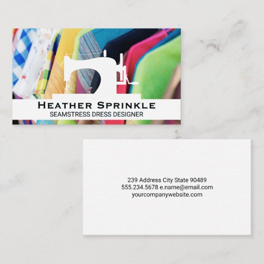 裁縫機 | ワードローブ 名刺 (正面/裏面)