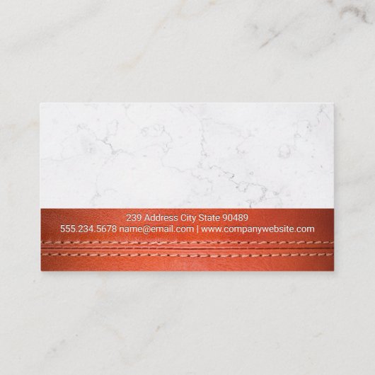 裁縫機 | | 大理石 | レザーステッチ 名刺 (裏面)