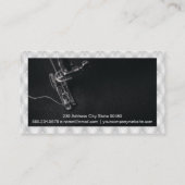 裁縫機 | 白い布張りパディング 名刺 (裏面)