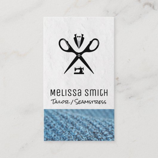 裁縫機 | 船乗り | テーラーハサミ 名刺 (正面)