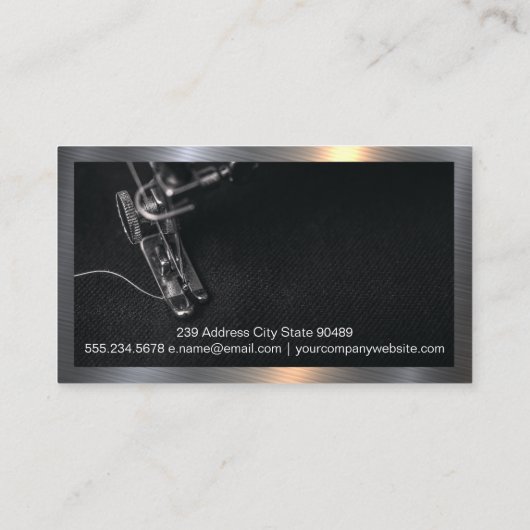 裁縫機 | 金属縁ど 名刺 (裏面)