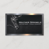 裁縫機 | 金属縁ど 名刺 (正面)