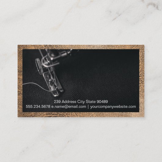 裁縫機 | 革縁ど 名刺 (裏面)