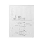 裁縫測定グラフメモ帳 ノートパッド (回転)