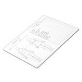 裁縫測定グラフメモ帳 ノートパッド (アングル)