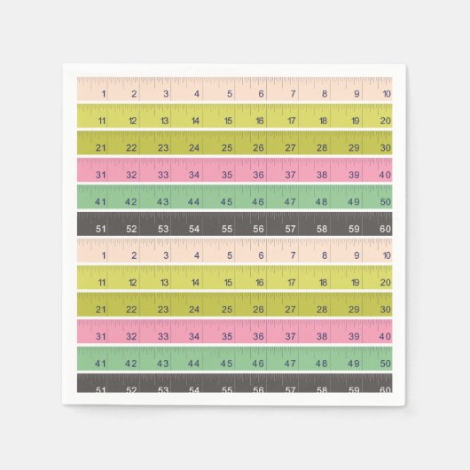 裁縫測定テープ紙ナプキン スタンダードカクテルナプキン (正面)