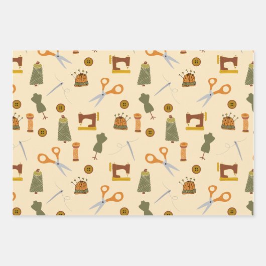 裁縫用の包み紙 ラッピングペーパーシート (正面)