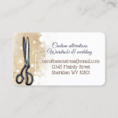 裁縫用はさみのシームストレスキルティングキルター 名刺 (裏面)