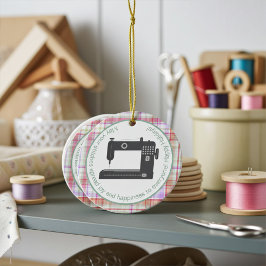 裁縫用キルター及びシースター、プレイド セラミックオーナメント