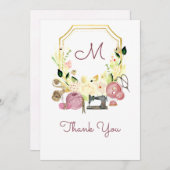 裁縫用シーメストモノグラムクレスト 招待状 (正面/裏面)