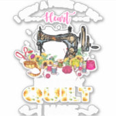 裁縫私は私のハート裁縫愛好家のピースを縫う190 シール (正面)