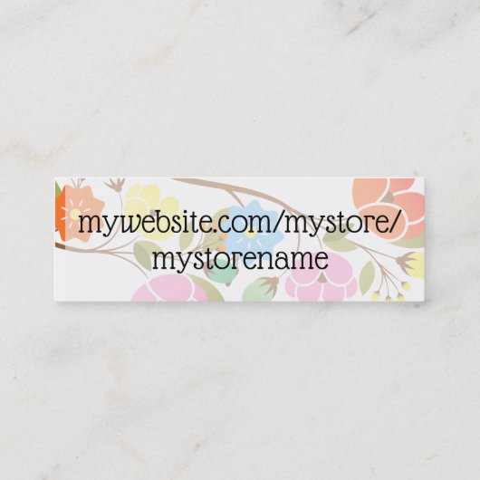 裁縫糸シンブル愛の針スプール スキニー名刺 (裏面)