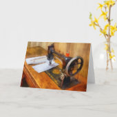 裁縫糸付き加工機 カード (黄色い花)