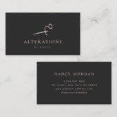 裁縫糸針バラ金ゴールドグリッター 名刺 (正面/裏面)