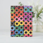 裁縫綿糸グリーティングカード サンキューカード (スタンド正面)