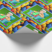 裁縫編み物ヤーンウーマンマザーズ誕生日 ラッピングペーパー (角)