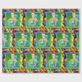 裁縫編み物ヤーンウーマンマザーズ誕生日 ラッピングペーパー (フラット)