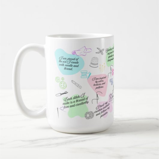 裁縫職人である人のためのマグカップ コーヒーマグカップ (左)