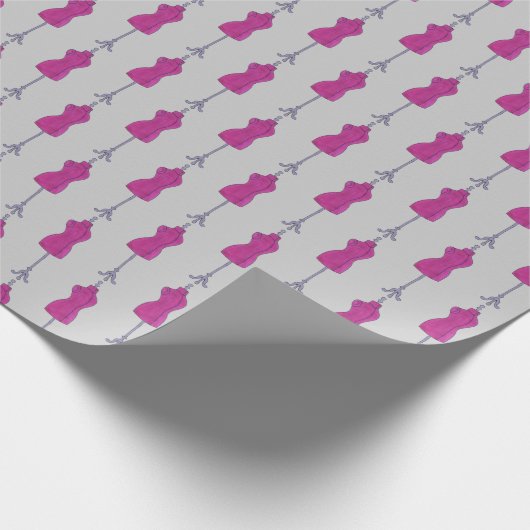 裁縫衣装ファッションデザインマネキンドレスフォーム ラッピングペーパー (角)