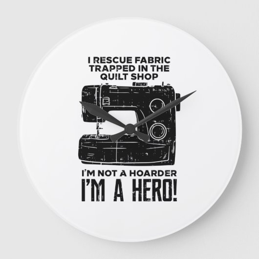 裁縫裁縫機 ラージ壁時計 (正面)