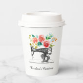 裁縫製裁機白黒事業 紙コップ (裏面)