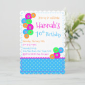 裁縫誕生日パーティーの招待 招待状 (スタンド正面)