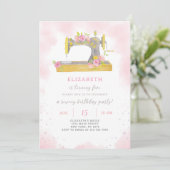 裁縫誕生日招待状 招待状 (スタンド正面)