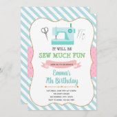 裁縫誕生日招待状 招待状 (正面/裏面)
