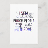 裁縫贈与 |人を殴らないように縫う エンクロージャーカード (正面)