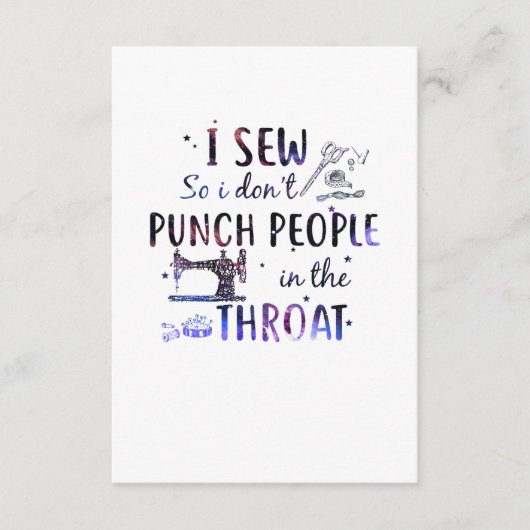 裁縫贈与 |人を殴らないように縫う エンクロージャーカード (正面)