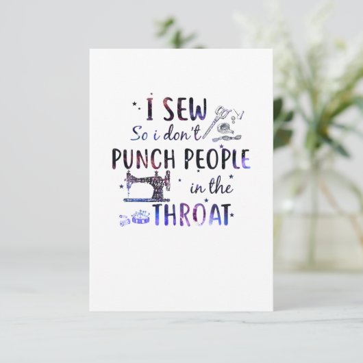 裁縫贈与 |人を殴らないように縫う エンクロージャーカード (スタンド正面)