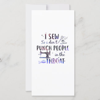 裁縫贈与 |人を殴らないように縫う サンキューカード