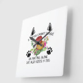 裁縫贈与 |女性は編み物で生き延びきない スクエア壁時計 (傾斜)