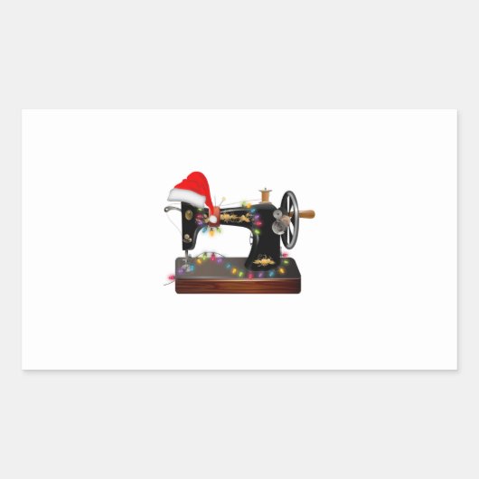 裁縫贈与 | Merry Christmas裁縫 長方形シール (正面)