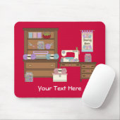 裁縫部屋2 (名前入りな) マウスパッド (マウス)