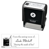 裁縫針とパーソナライズされた糸 セルフインキングスタンプ (インサイチュ)