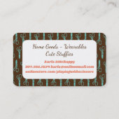 裁縫針糸はさみシースストレスキルティング 名刺 (裏面)