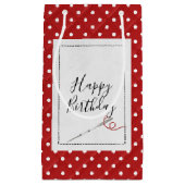 裁縫針誕生日水玉模様 スモールペーパーバッグ (正面)