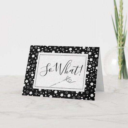 裁縫針50番目の誕生日カード カード (正面)