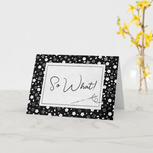 裁縫針(60誕生日) カード (黄色い花)