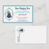 裁縫/キルティング·アップリケ·ガール 名刺 (正面/裏面)