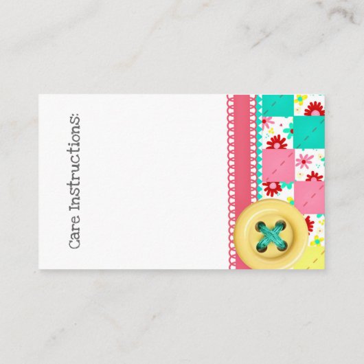 裁縫/キルティング 名刺 (裏面)