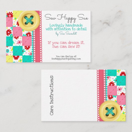 裁縫/キルティング 名刺 (正面/裏面)