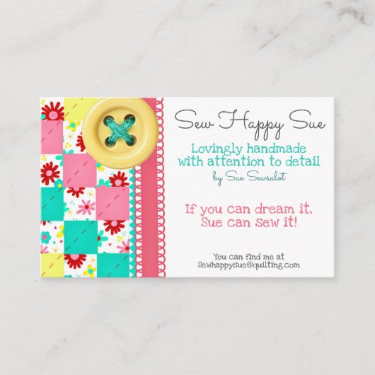 裁縫/キルティング 名刺 (正面)