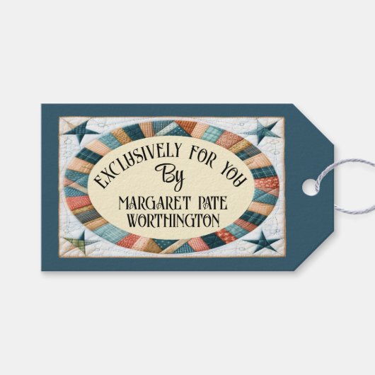 裁縫/キルト事業の名刺 ギフトタグ (正面(横))