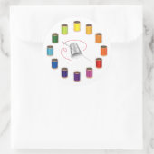 裁縫、シンブル、針と糸 ラウンドシール (バッグ)