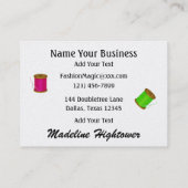 裁縫/シーフォース/ファッション- SRF 名刺 (裏面)